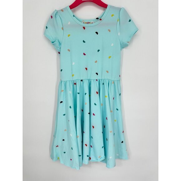 Dot Dot Smile Other - Dotdotsmile Cap Dress Size 3/4 Blue with Multi Color Half Circles NWT